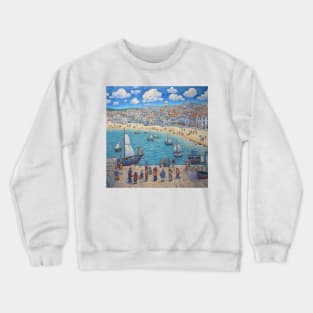 Summer Day at St Ives, Cornwall Crewneck Sweatshirt